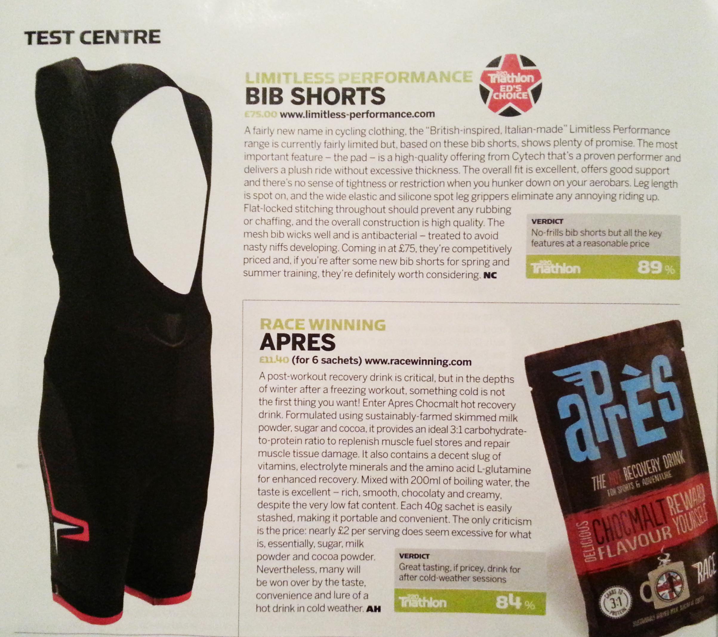 220triathlon-Limitless-Perfomance- Acent-bibshorts- Editors-choice-award